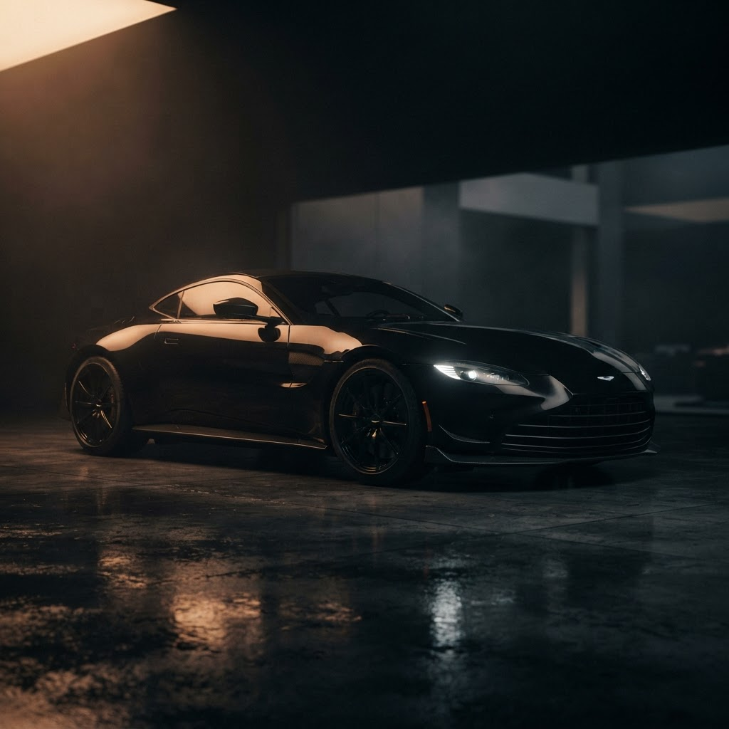 Premiumfahrzeug im Showroom des Autohaus Seevetal in dramatischer Beleuchtung